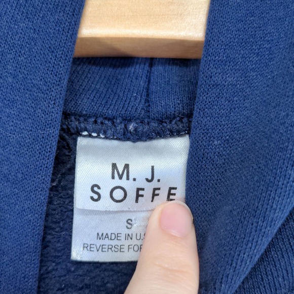 U.S. Navy Mens Pullover Hoodie Blue Size Small Vintage Made USA Graphic Logo - Picture 15 of 15